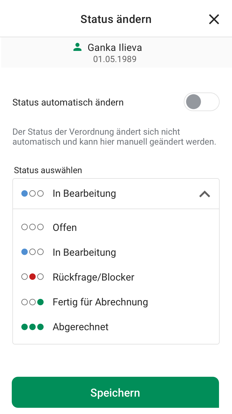 Status ändern