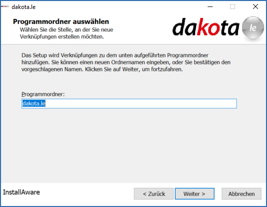 dakota Programmordner