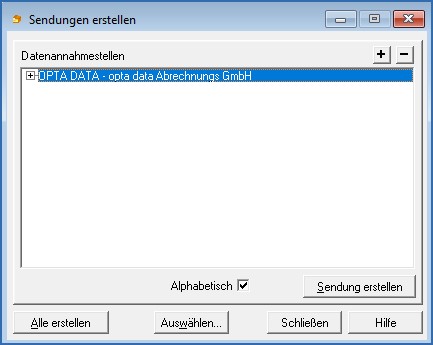 Sendung erstellen