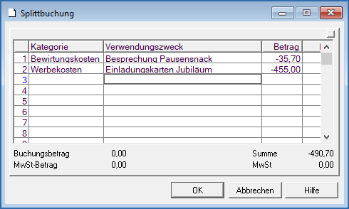 Fenster Splitten