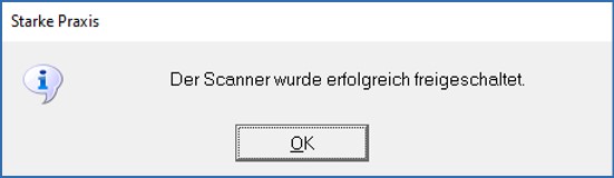 Scanner freischaltung