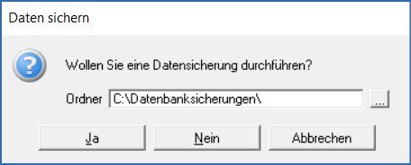 Fenster Datensicherung