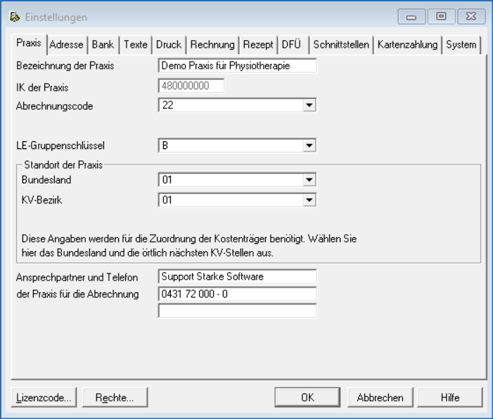 Fenster Einstellungen Registerübersicht