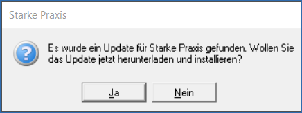 Update Suchinfofenster