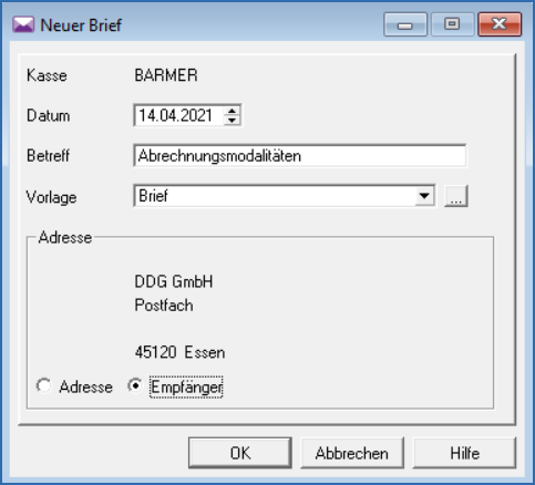 Fenster Neuer Brief