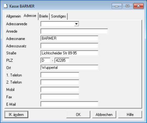 Fenster Kasse neu und bearbeiten