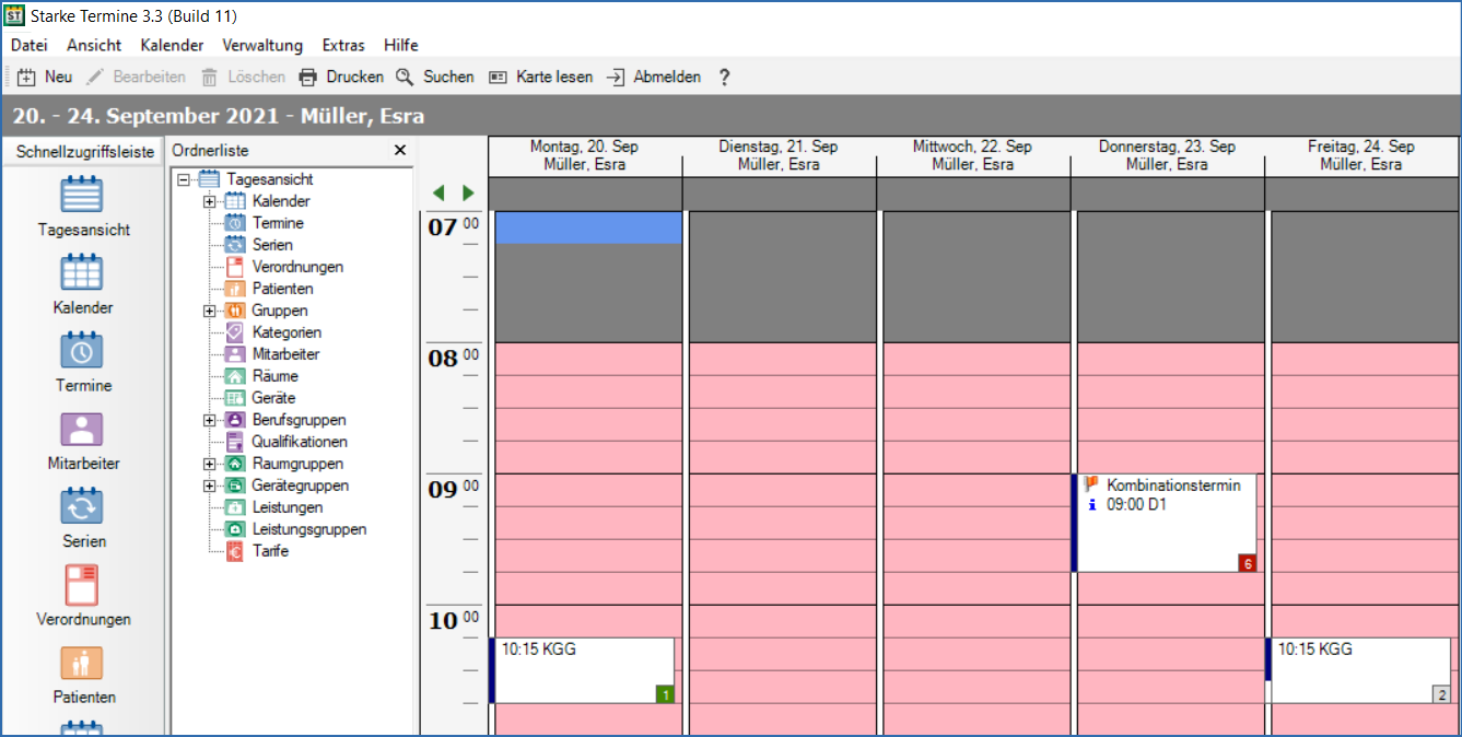 Wochenkalender Patient