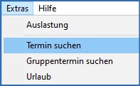 Extras Termin suchen