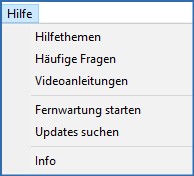Menü Hilfe