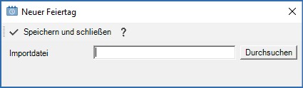 Feiertage importieren