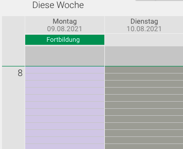 Screenshot Frontoffice Termine Verwaltungstermin Kalender